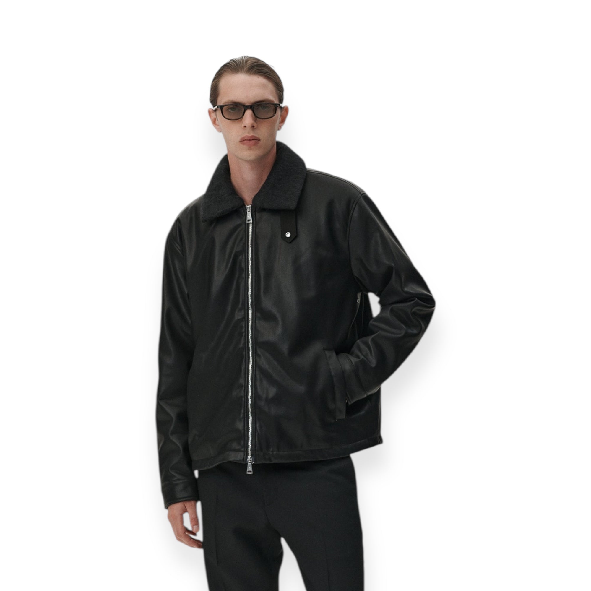 Welter Shelter Zip Up Faux Leather black L
