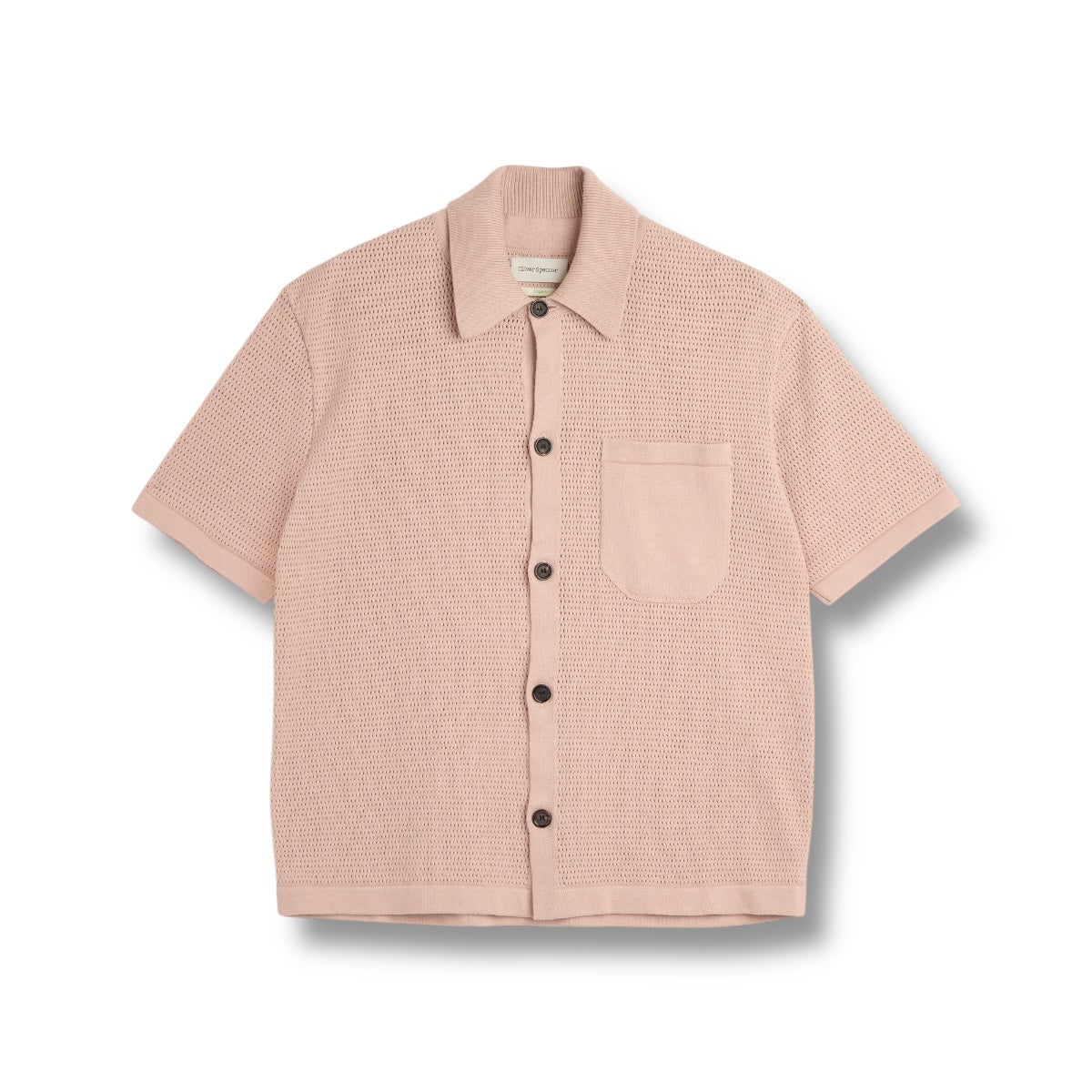 Oliver Spencer Mawes Knitted Shirt nicholson pink