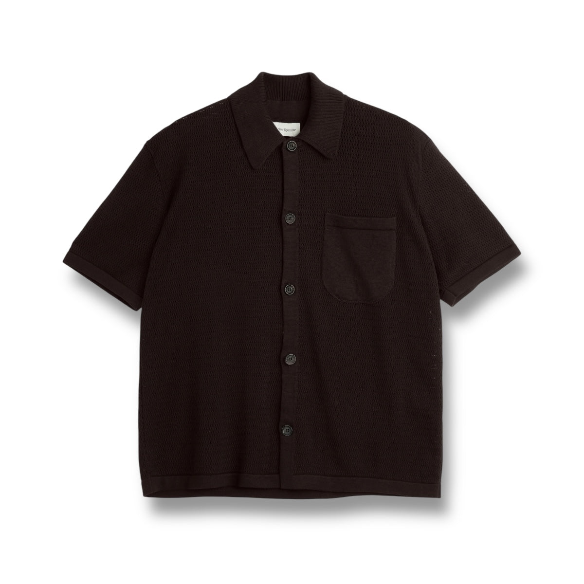 Oliver Spencer Mawes Knitted Shirt nicholson brown