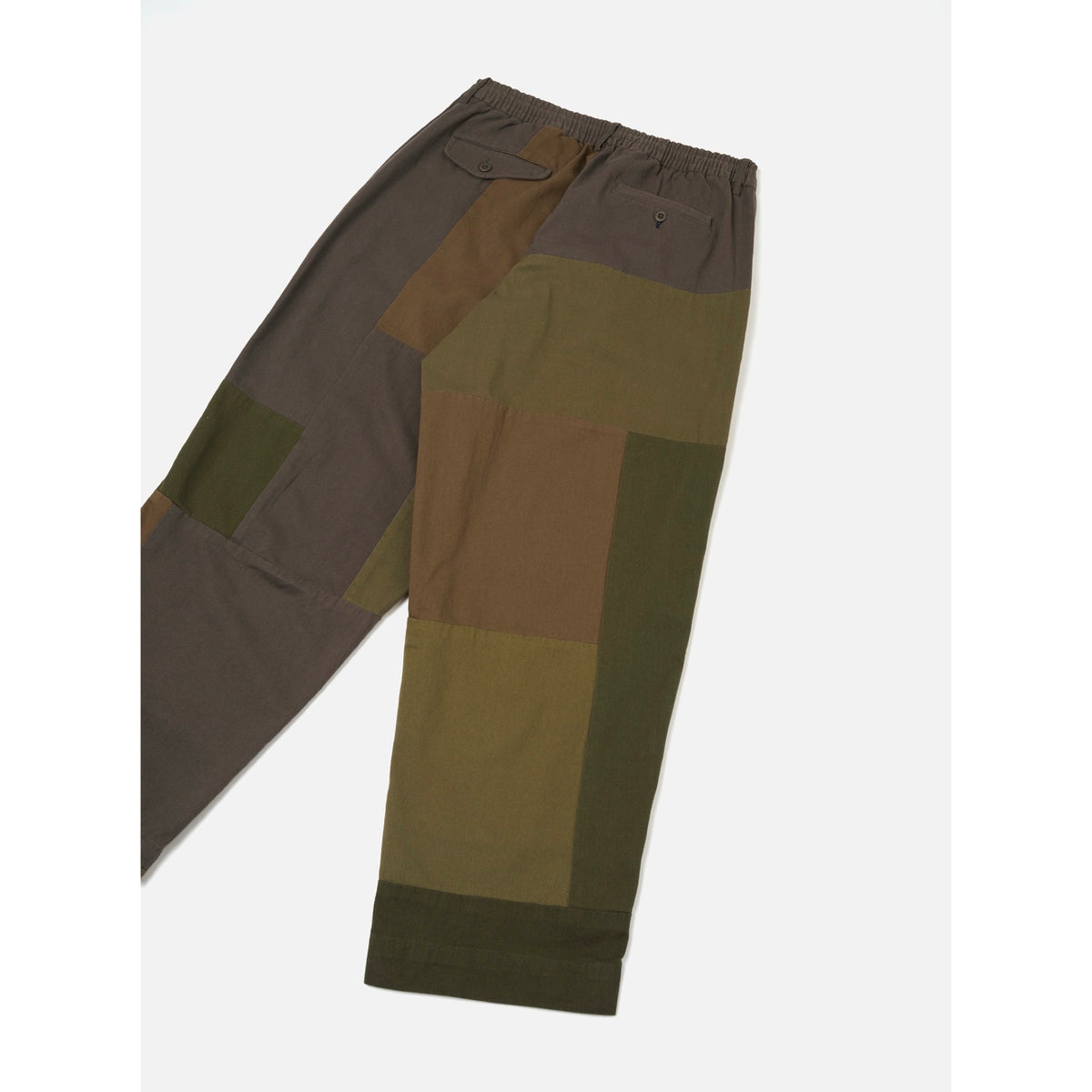 Universal Works Oxford Pant patchwork twill olive