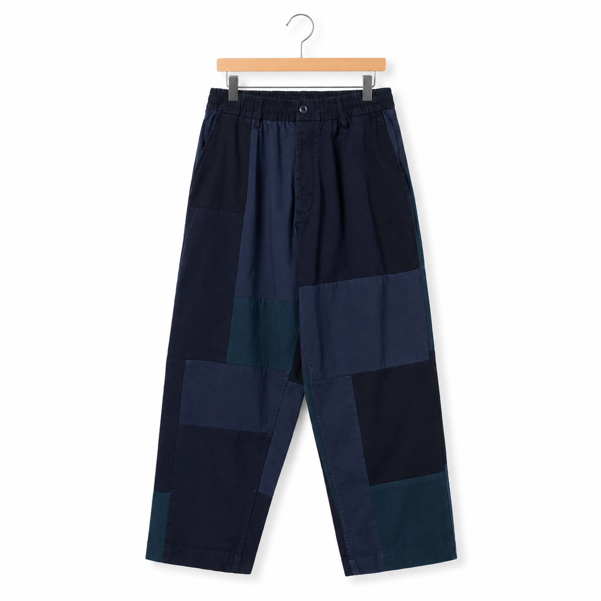 Universal Works Oxford Pant patchwork twill navy