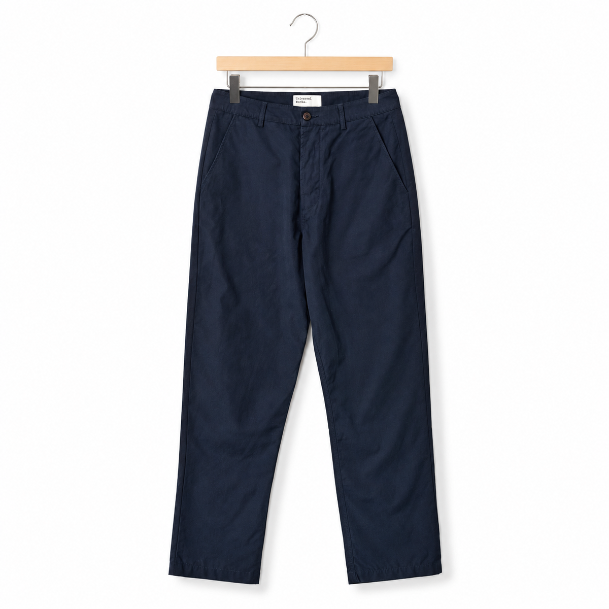 Universal Works Military Chino micro canvas navy