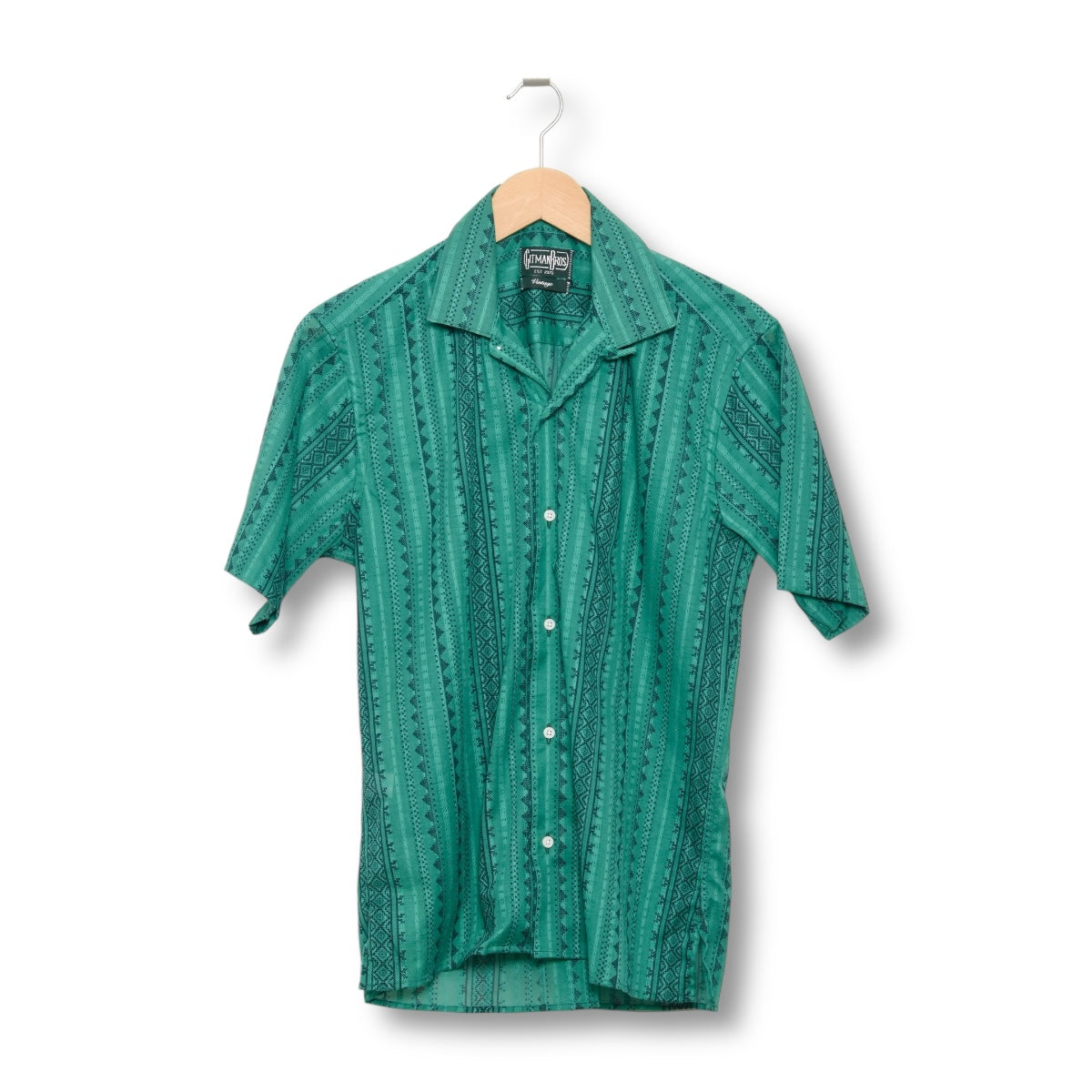 Gitman Brothers Vintage Camp Shirt green dobby