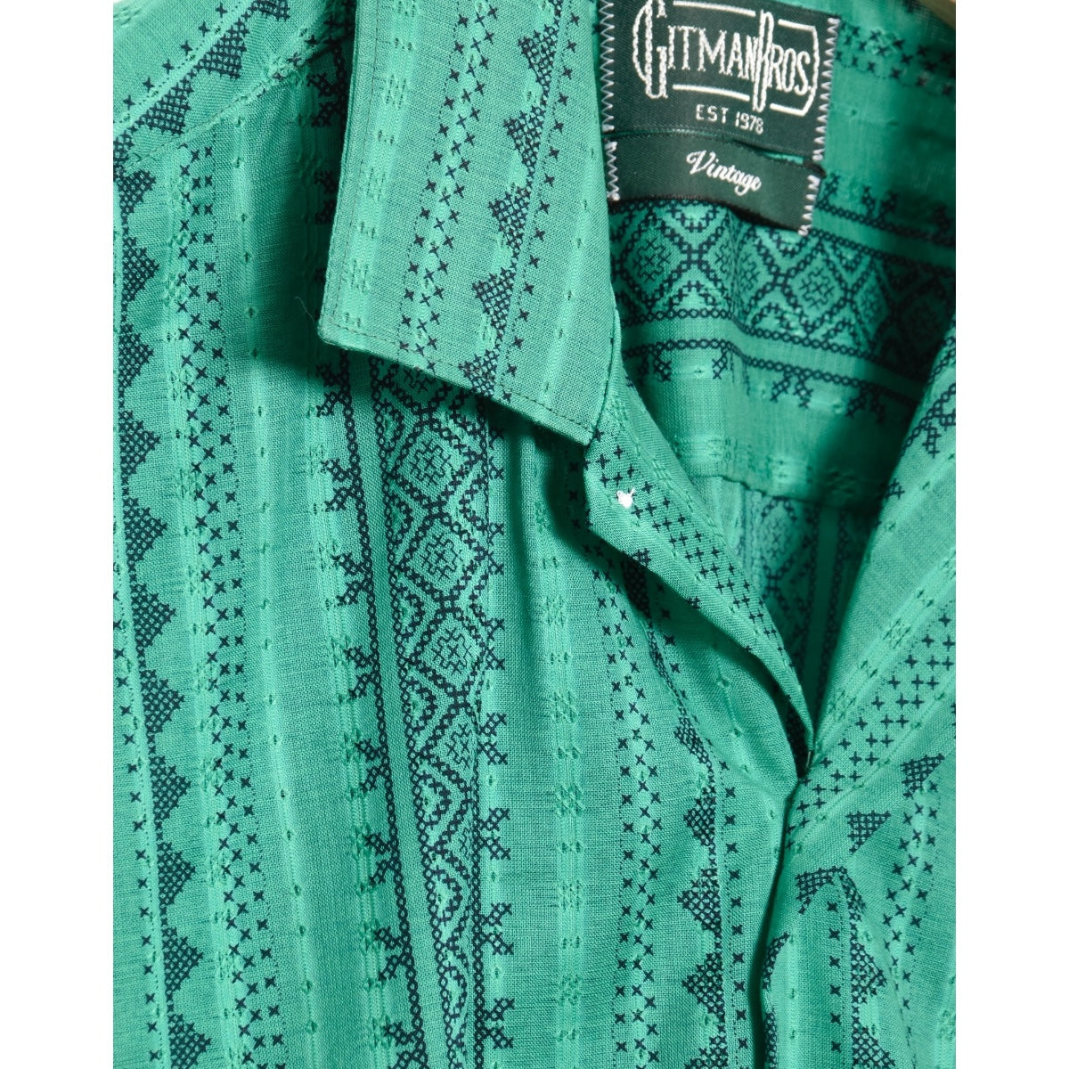 Gitman Brothers Vintage Camp Shirt green dobby