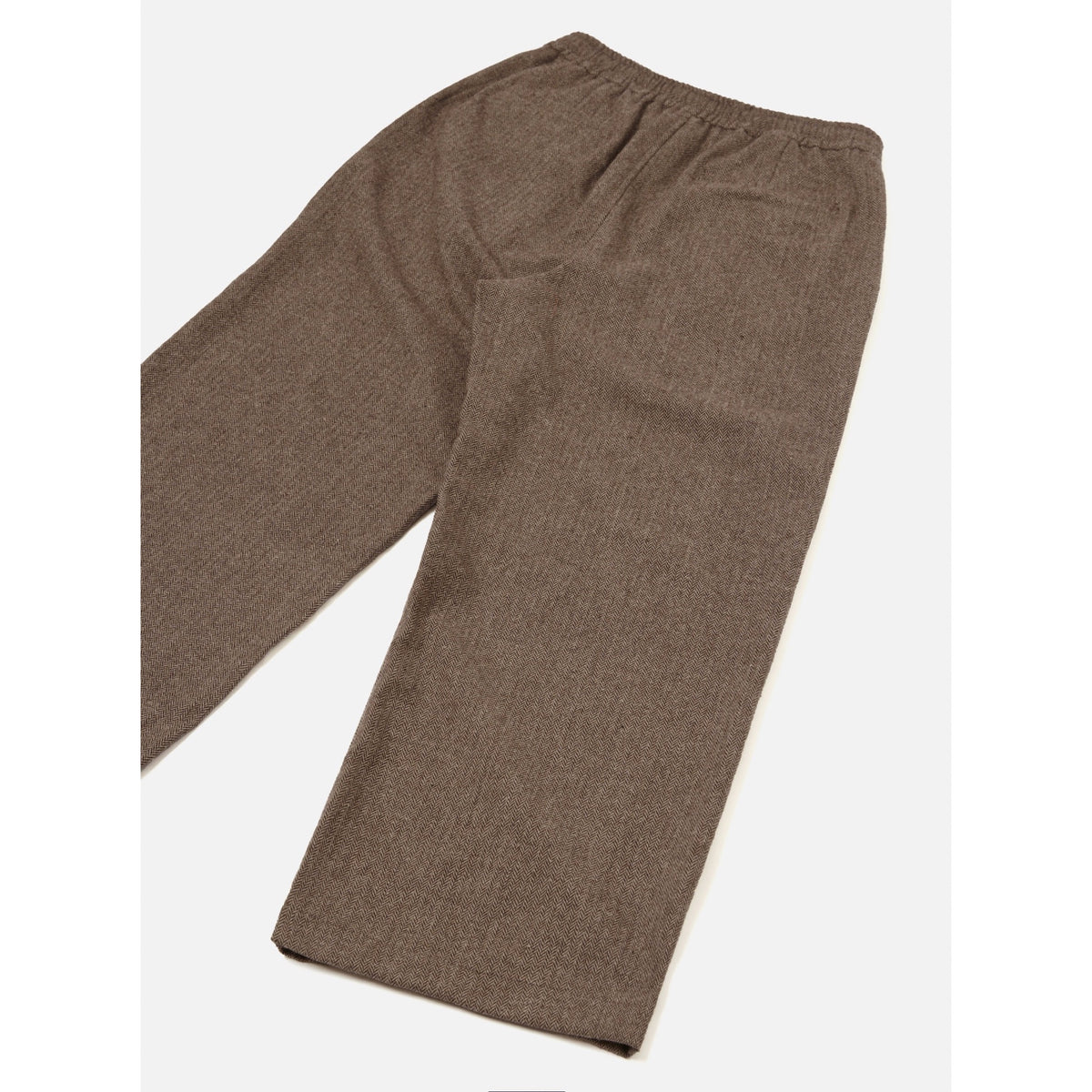 Universal Works Gillespie Pant wool herringbone brown