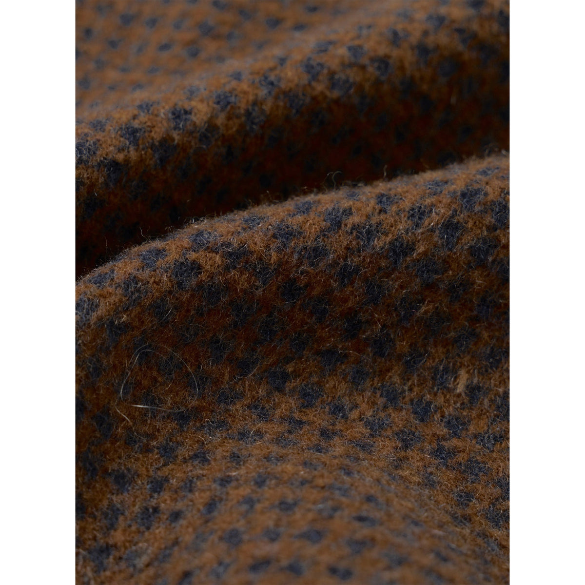 Universal Works Stan Coat wool tweed mix navy/brown