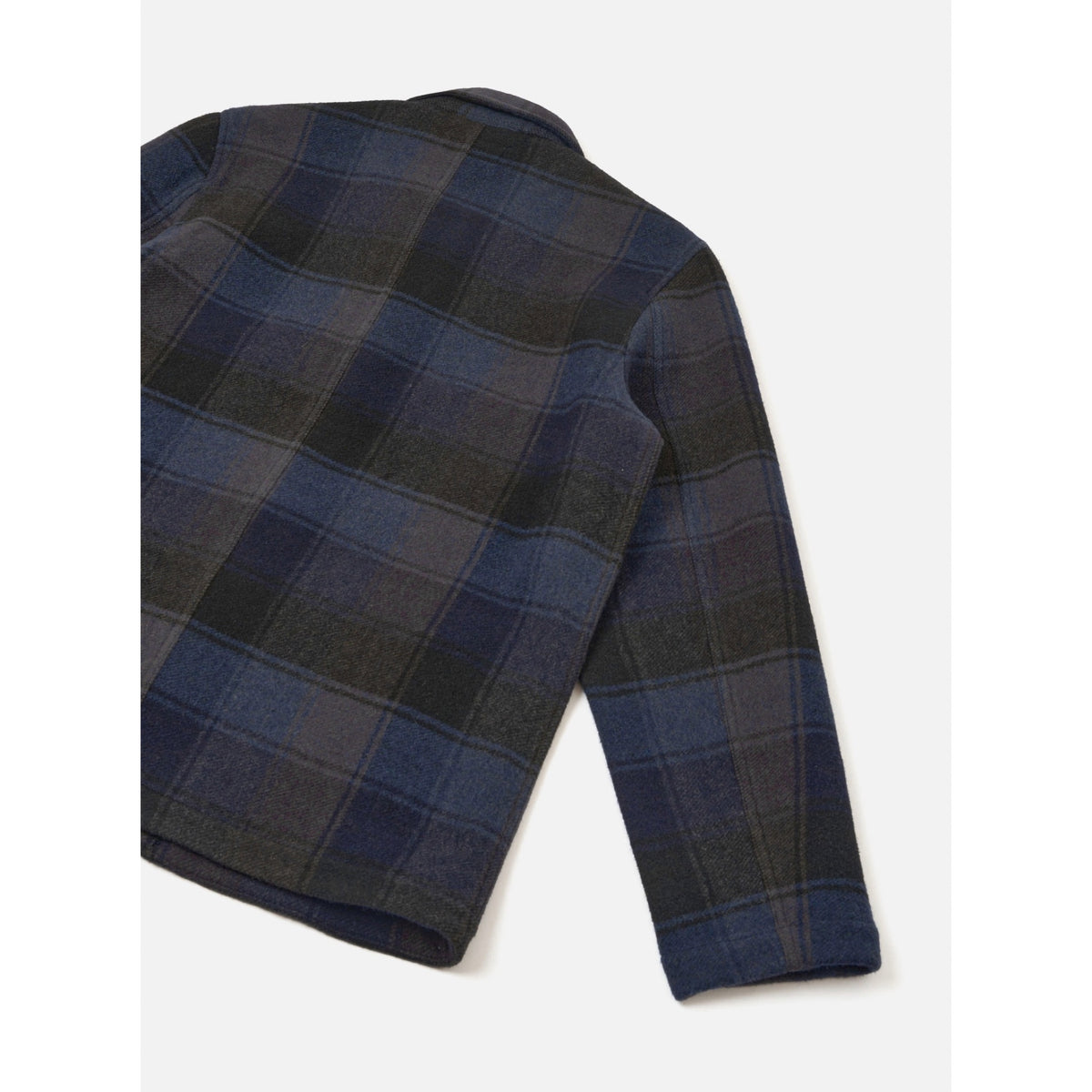 Universal Works Og Bakers Jacket berlin wool check navy/brown