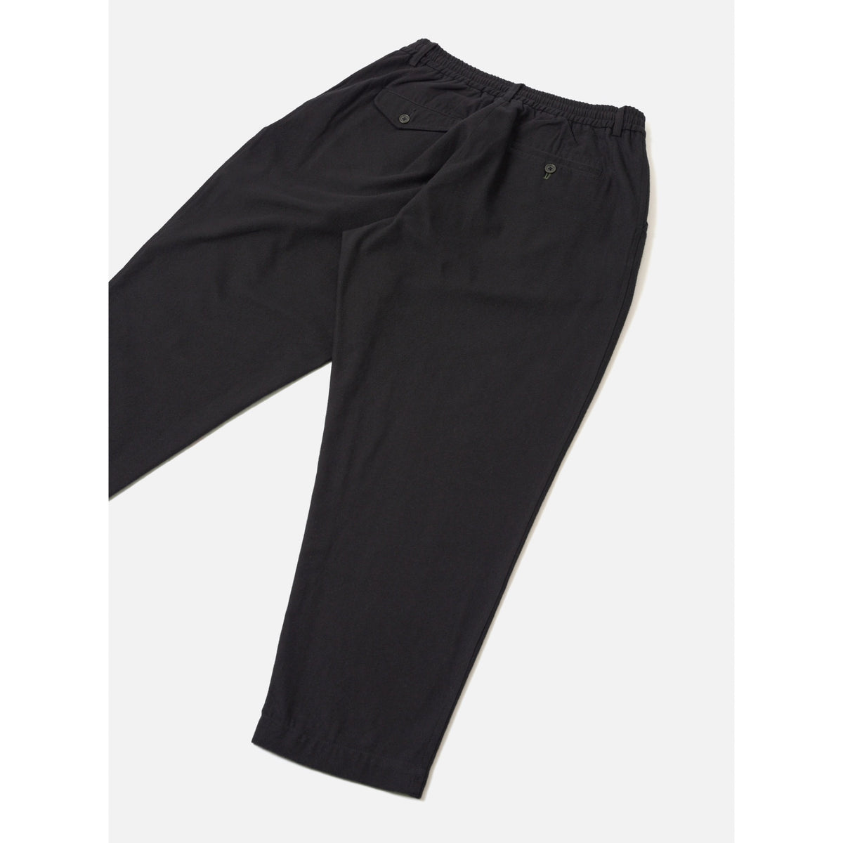 Universal Works Pleated Track Pant brushed moleskin black