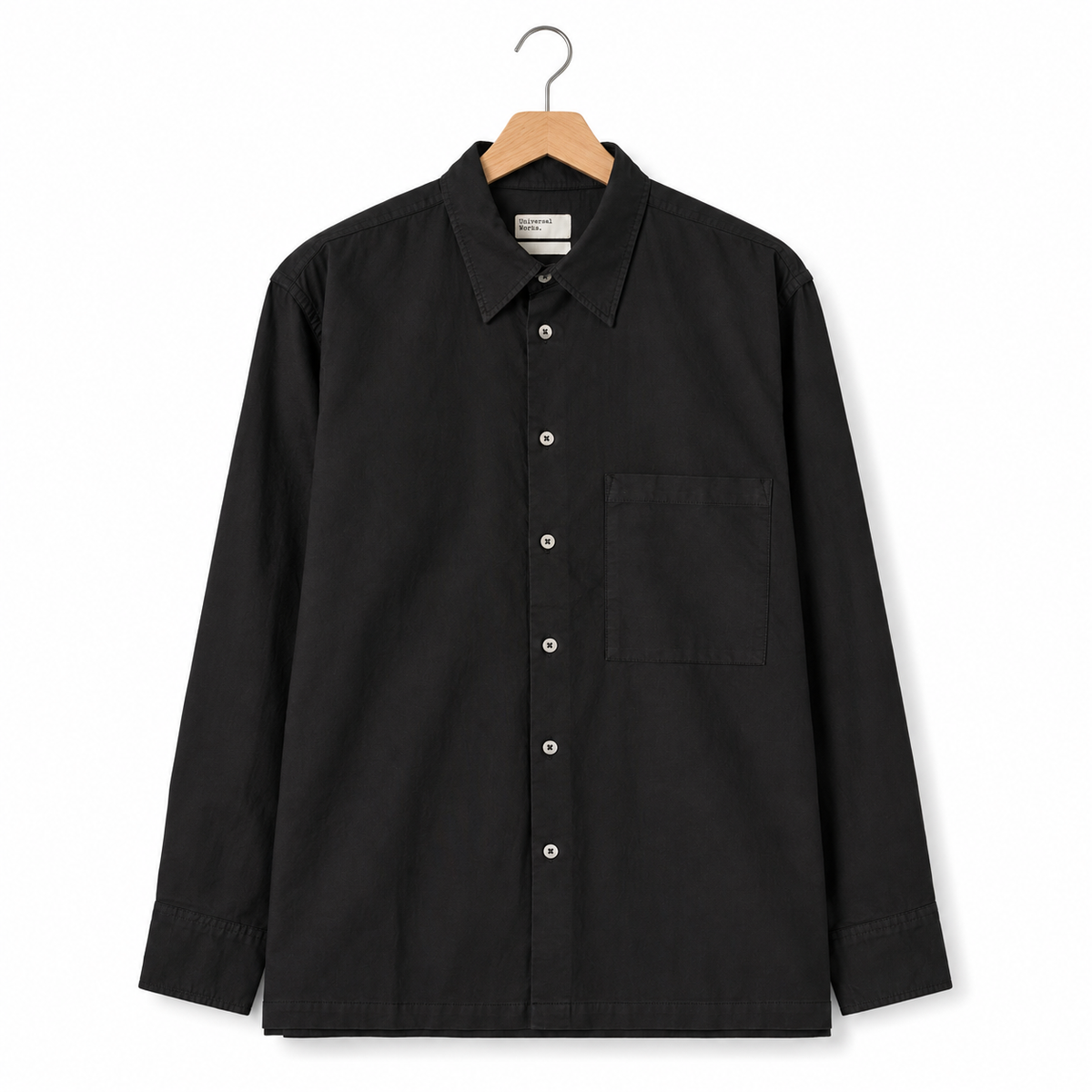 Universal Works Lucky Shirt r.oxford black