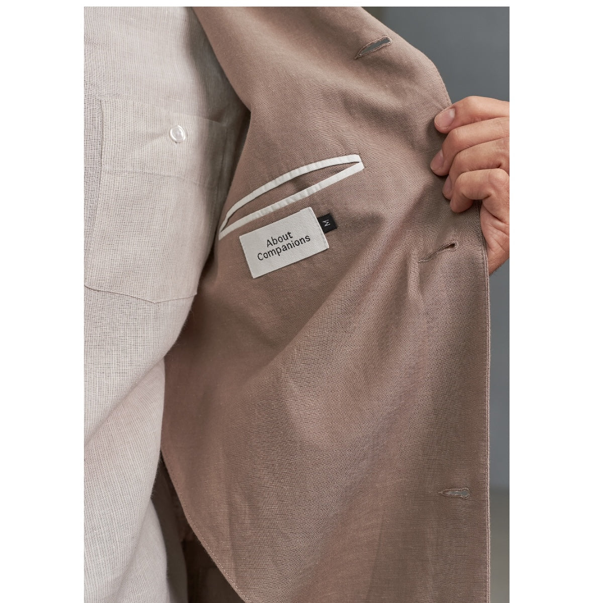 About Companions Elmar Blazer linen walnut