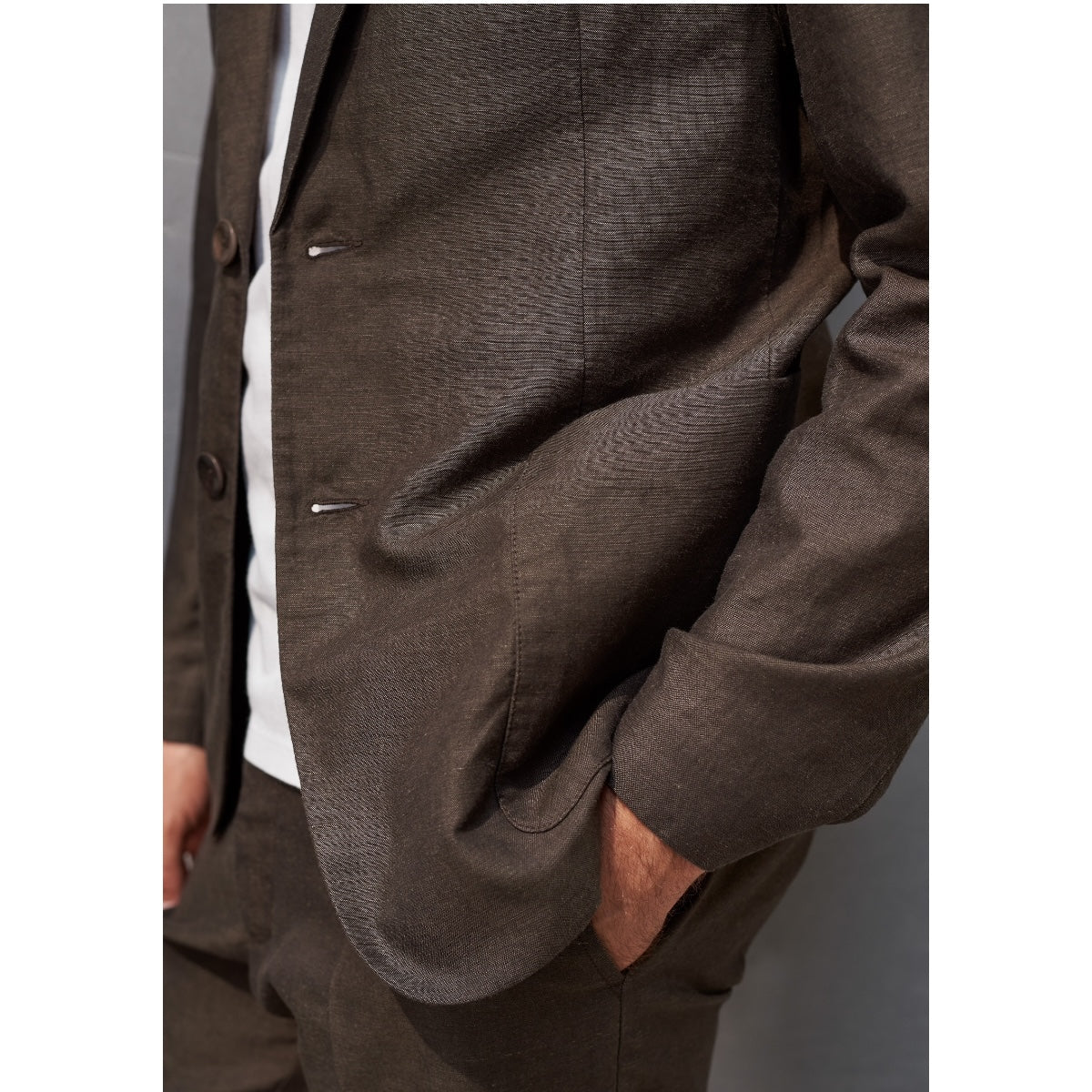 About Companions Enver linen coffee