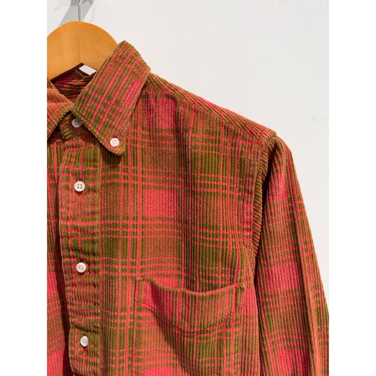 Gitman Brothers VS19 Cord Plaid red/caramel