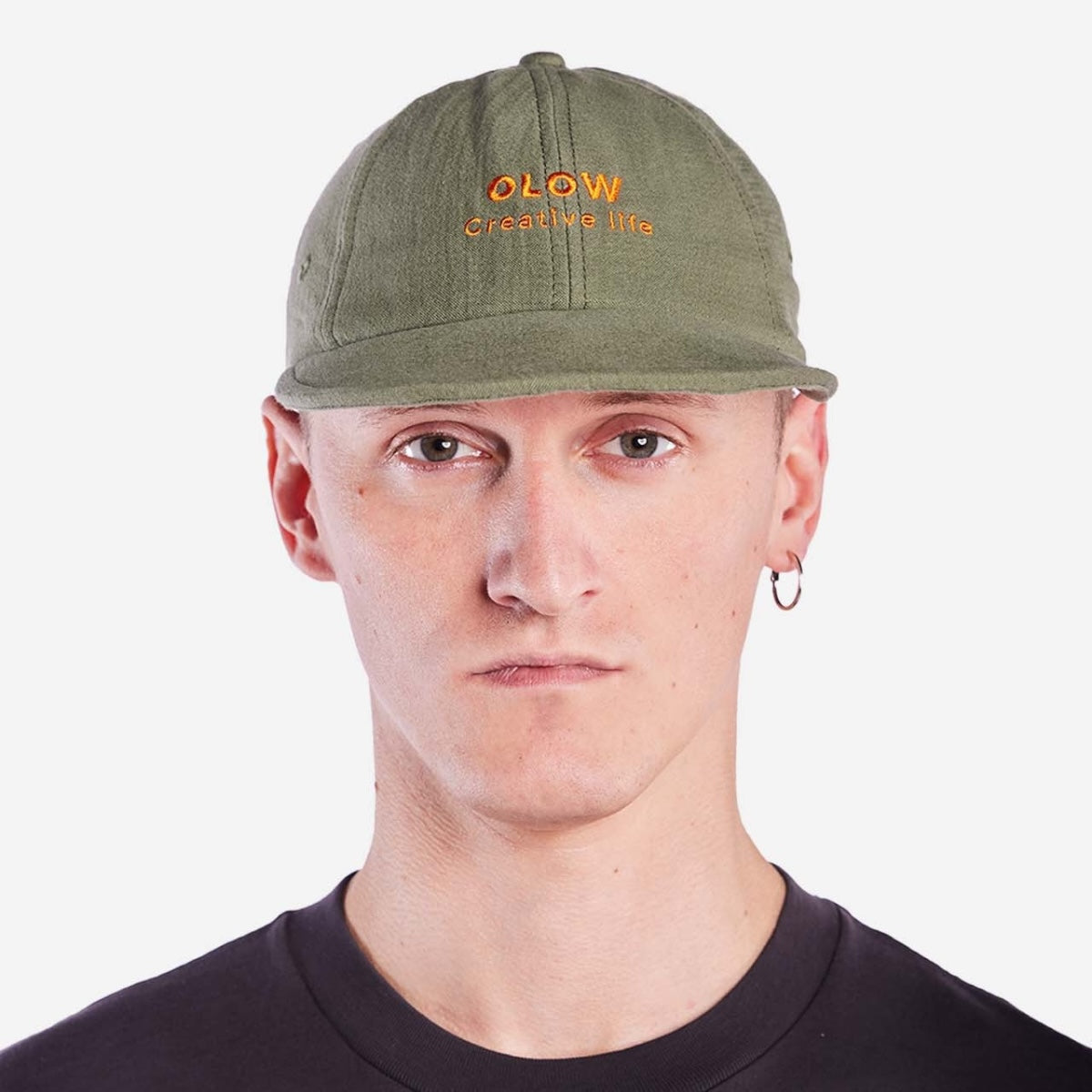 Olow Six Pannel Cap Creative Life kaki