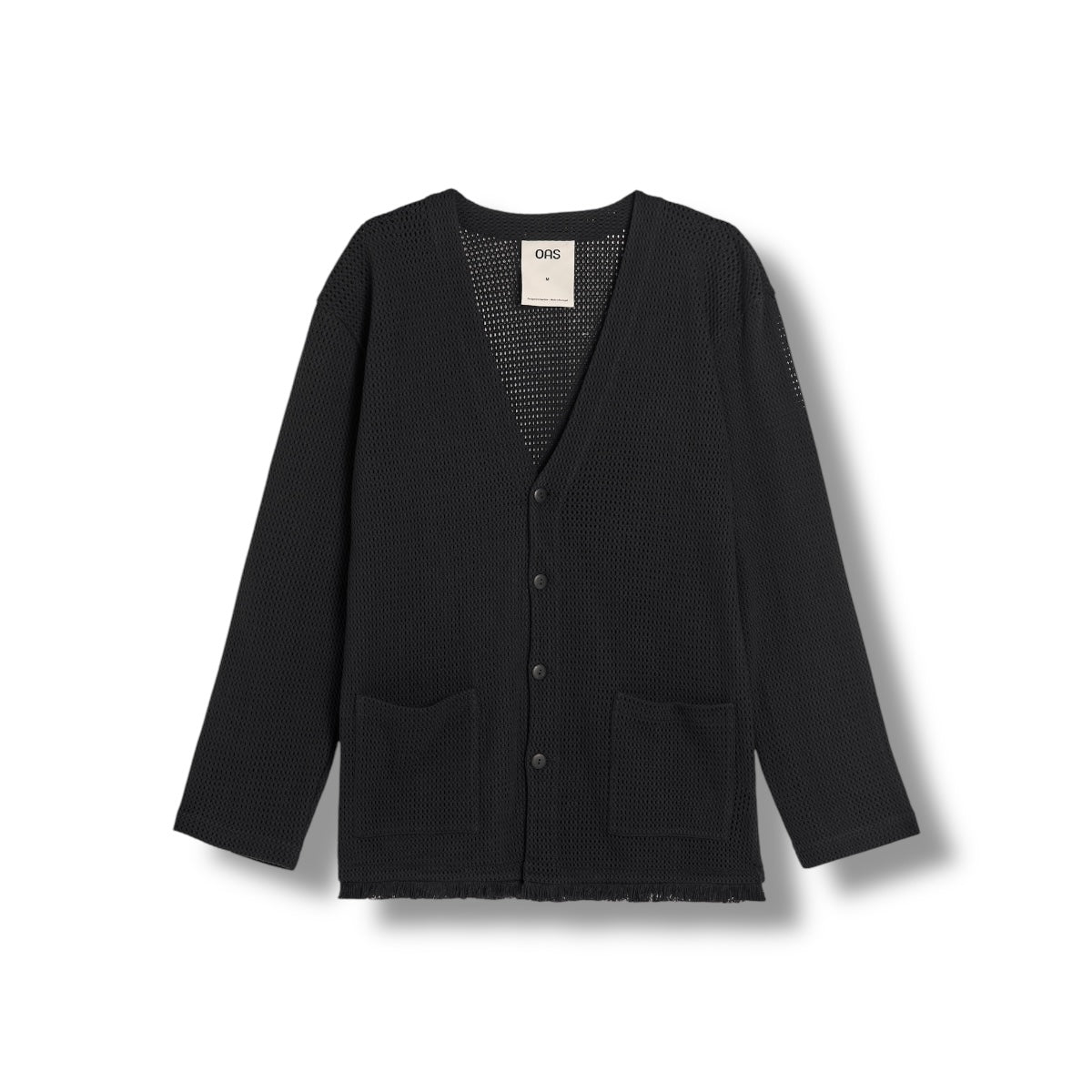 OAS Net Cardigan nero