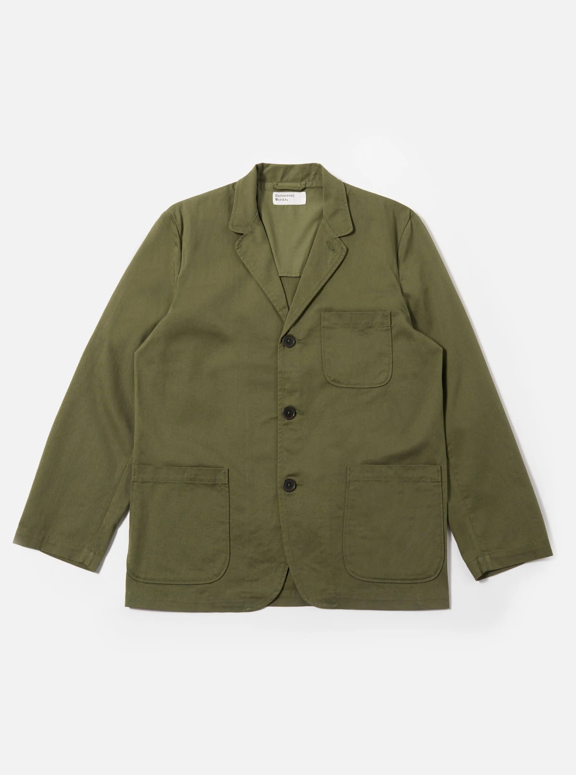 Universal Works Three Button Jacket 00111 Twill light olive
