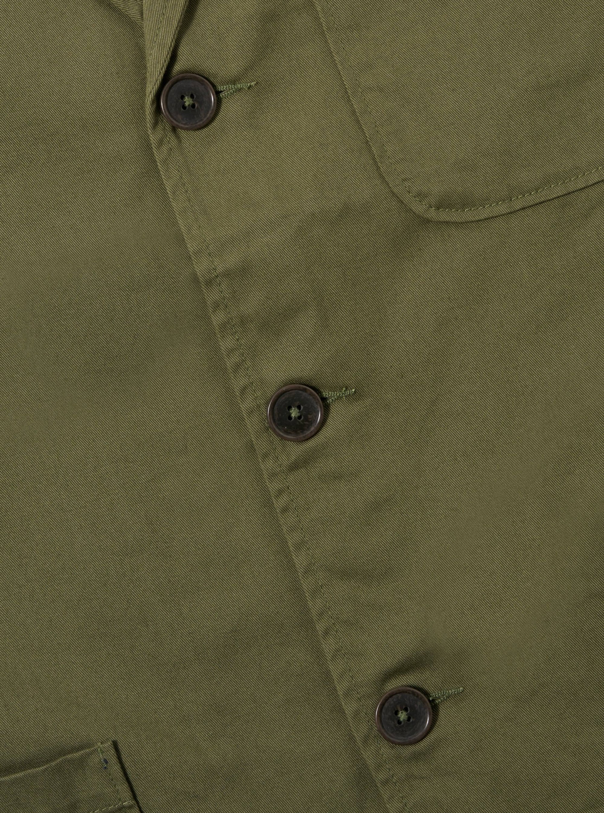 Universal Works Three Button Jacket 00111 Twill light olive