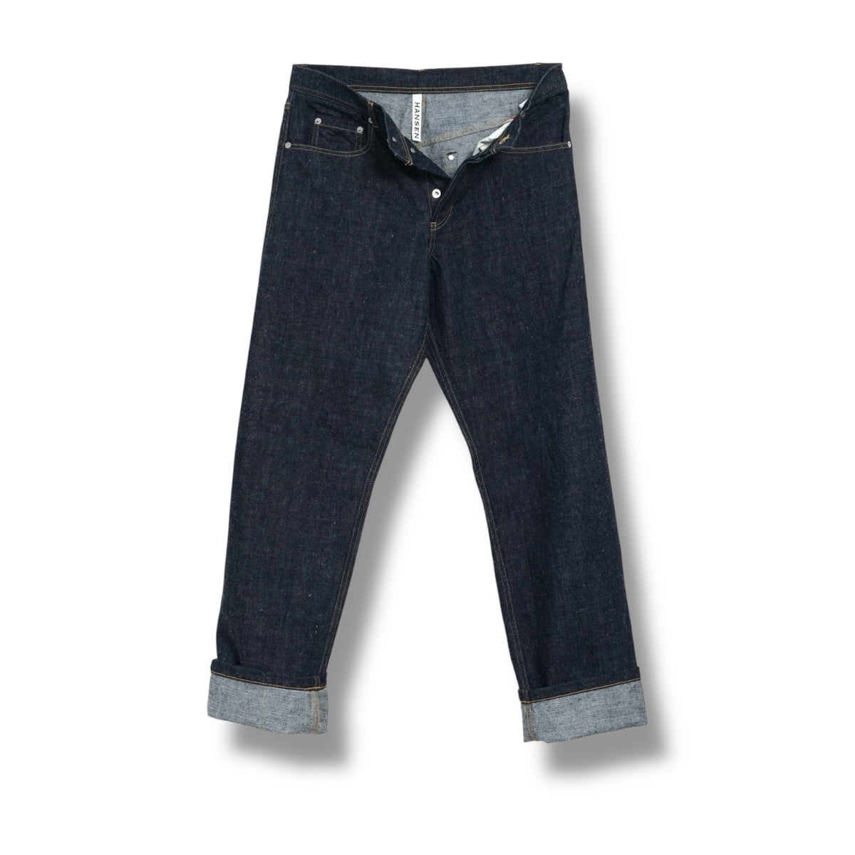 Hansen Dean 100-14-20 Neppy Denim Straight Cut Jeans indigo