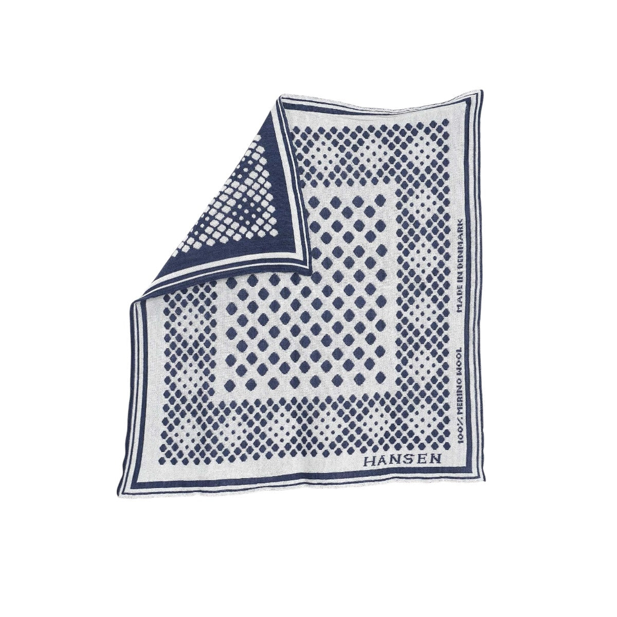 Hansen Bandana 30-01-1 Knitted Wool blue/off-white