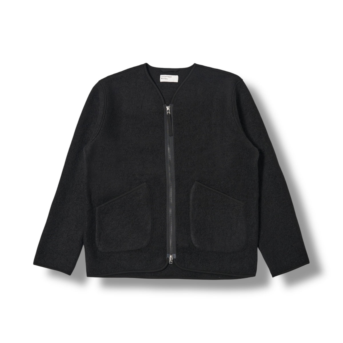 Universal Works Zip Liner Jacket Wool Fleece black