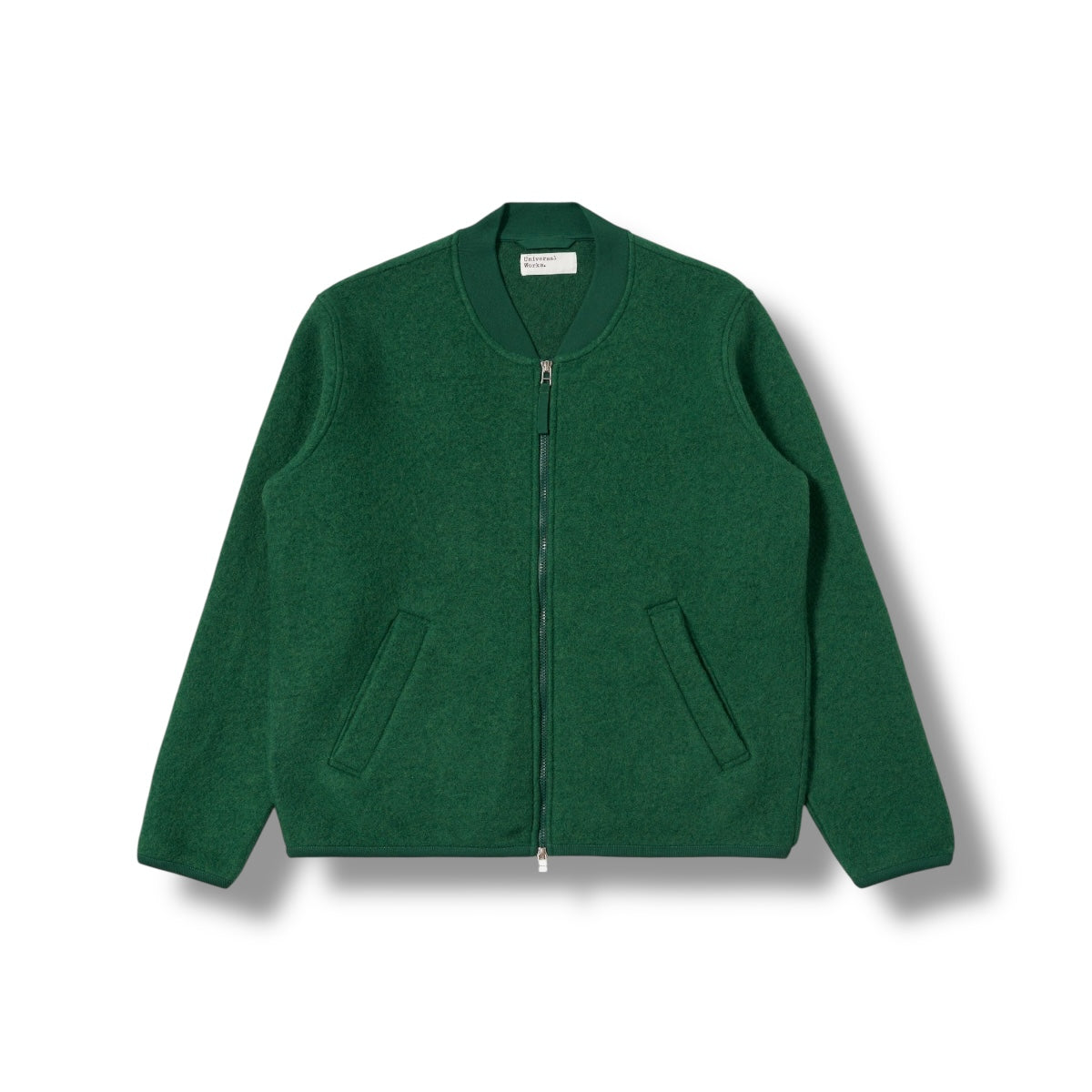 Universal Works Zip Bomber Wool Fleece green