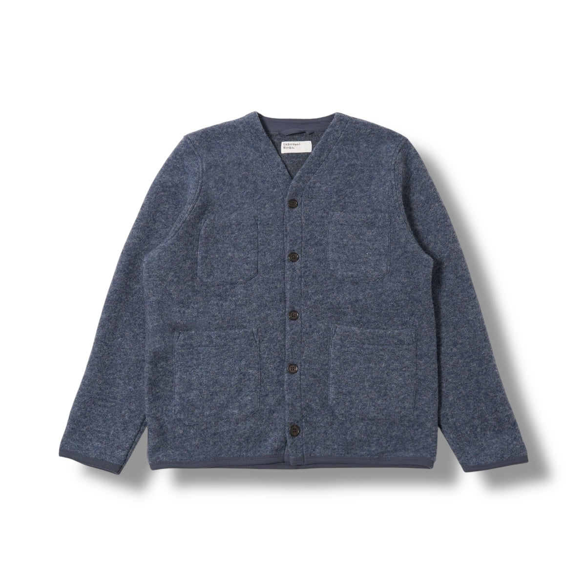 Universal Works Cardigan Wool Fleece slate blue