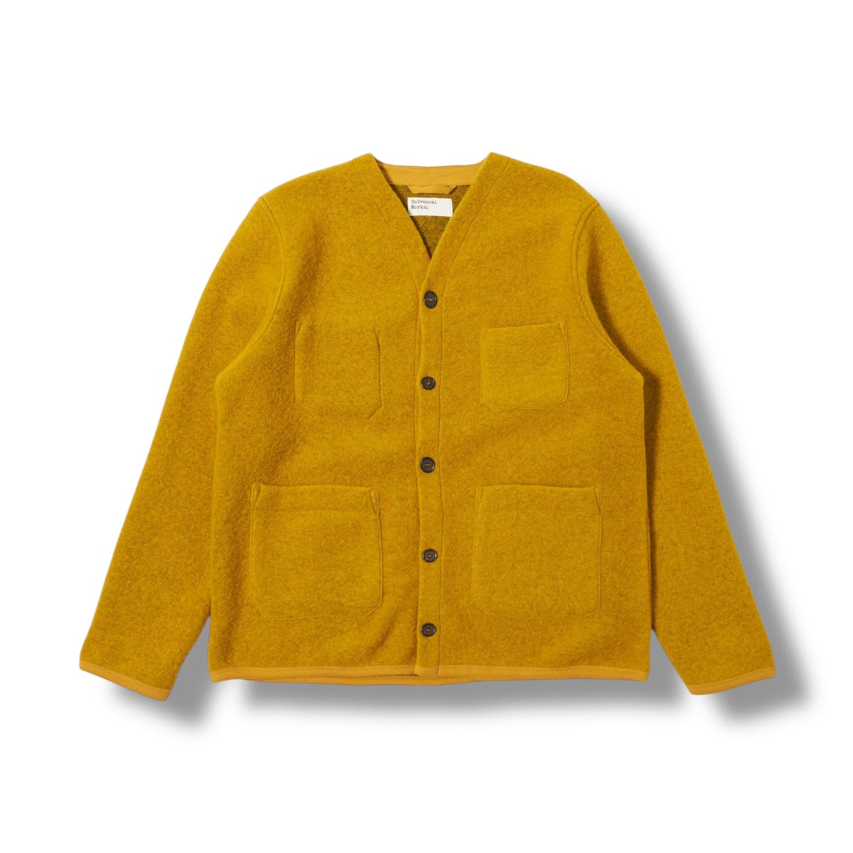 Universal Works Cardigan Wool Fleece yellow