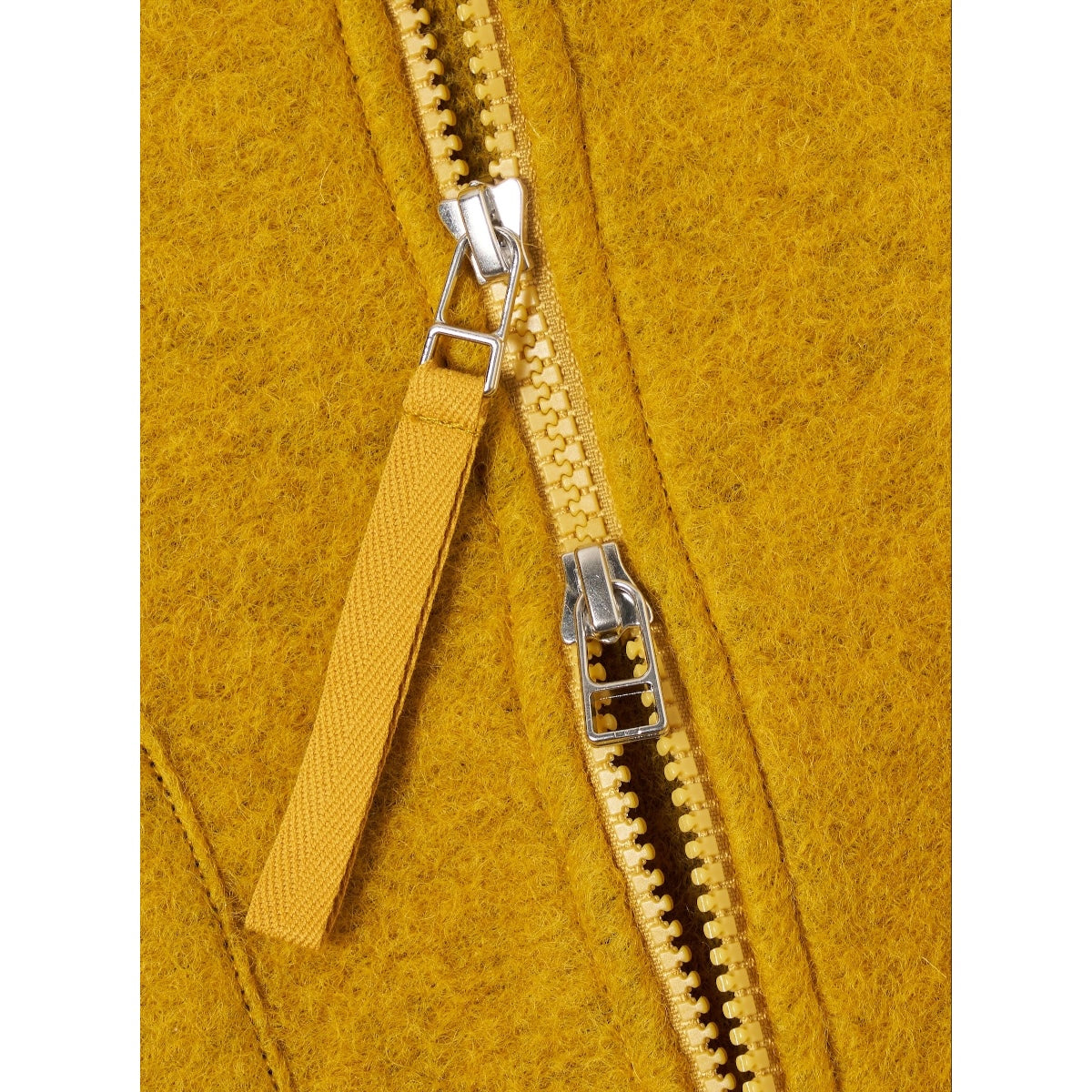 Universal Works Zip Waistcoat Wool Fleece yellow