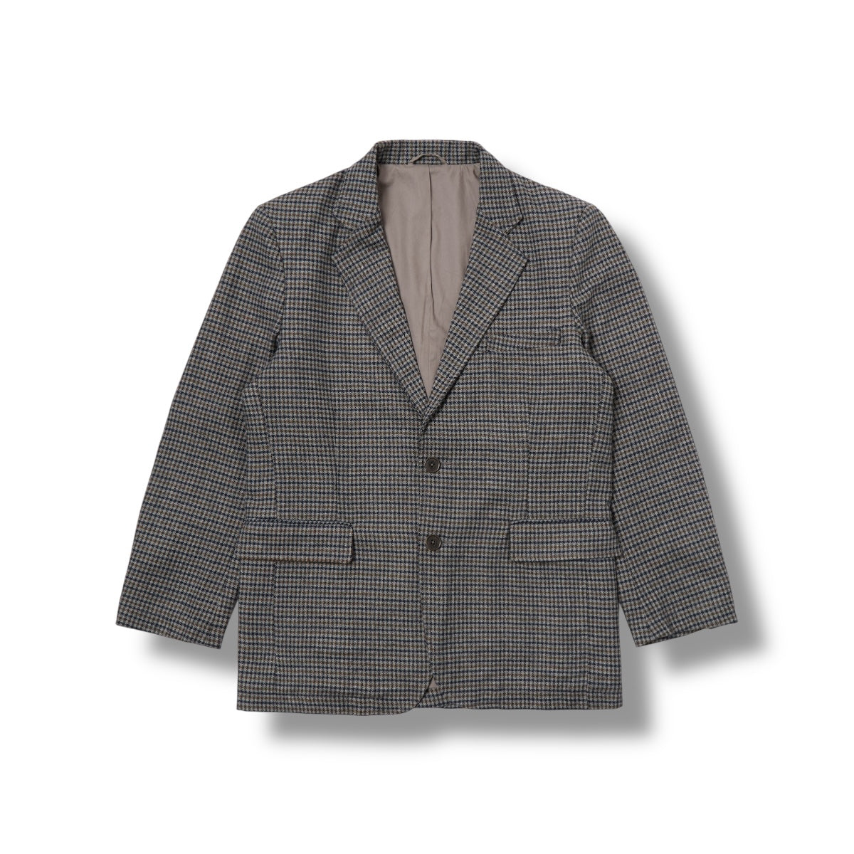Universal Works Boston Blazer Houndstooth Wool Mix charcoal