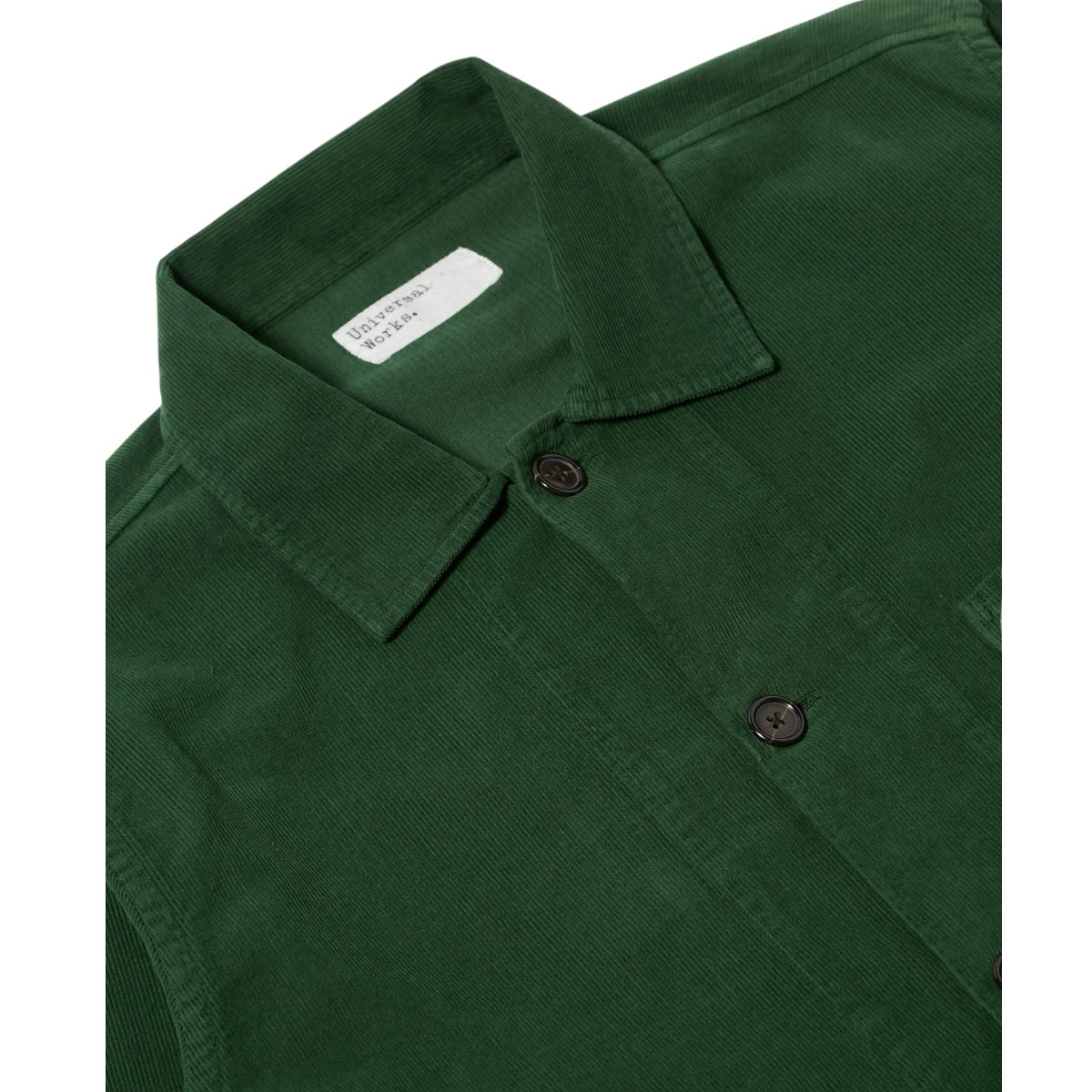 Universal Works Bakers Overshirt Fine Organic Cord green