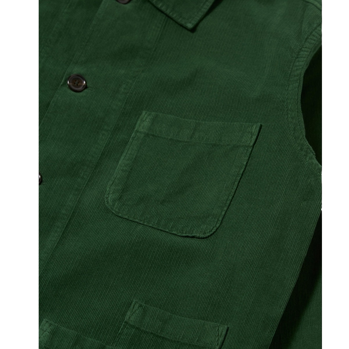 Universal Works Bakers Overshirt Fine Organic Cord green