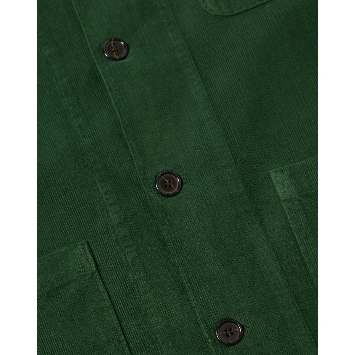 Universal Works Bakers Overshirt Fine Organic Cord green