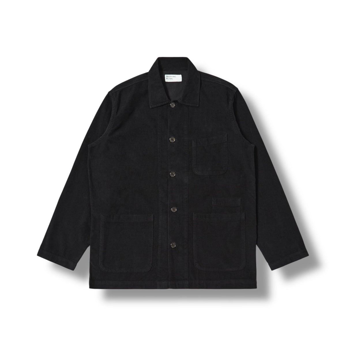 Universal Works Bakers Overshirt Fine Organic Cord black