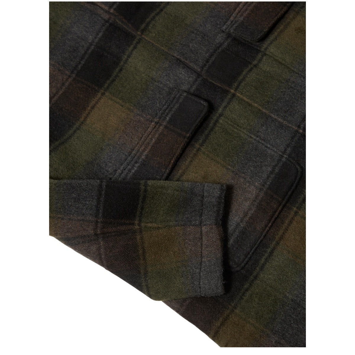 Universal Works Account Coat Berlin Wool Check black/brown