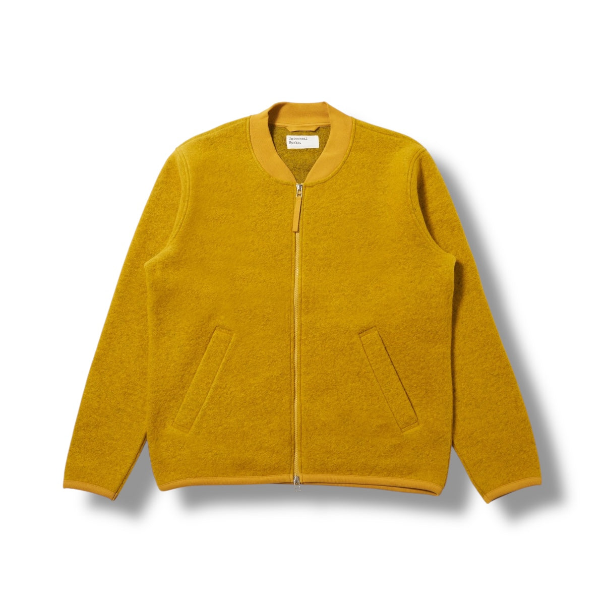 Universal Works Zip Bomber Wool Fleece yellow