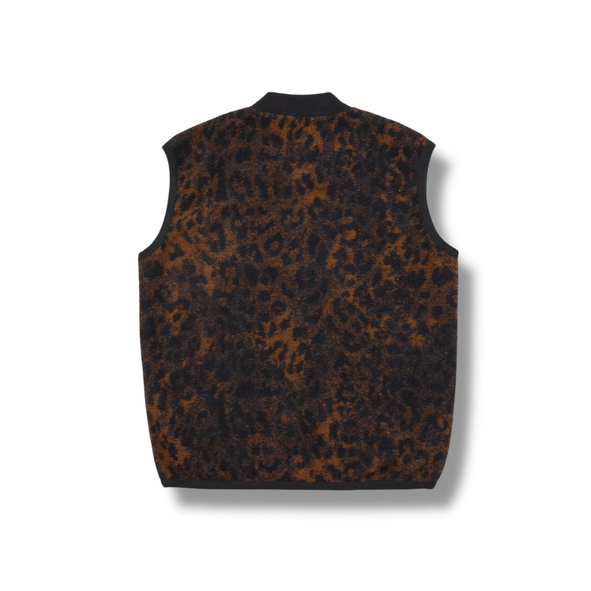 Universal Works Zip Waistcoat Night Leopard dark navy/brown