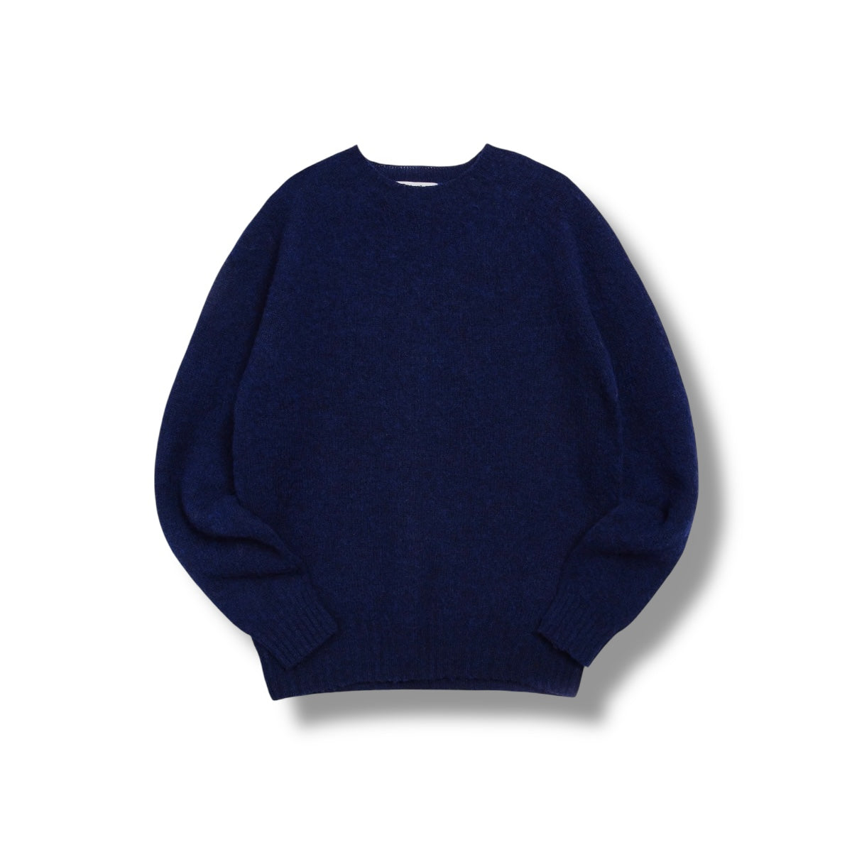 YMC Suedehead Knit Brushed Lambswool Plain blue