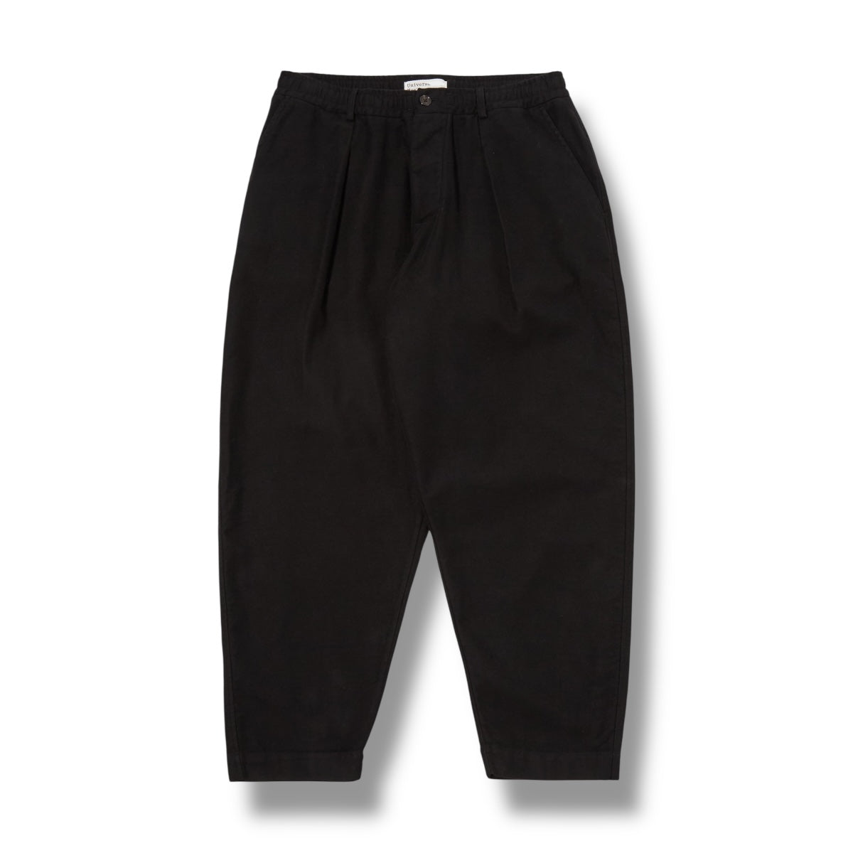 Universal Works Pleated Track Pant Comfort Moleskin black