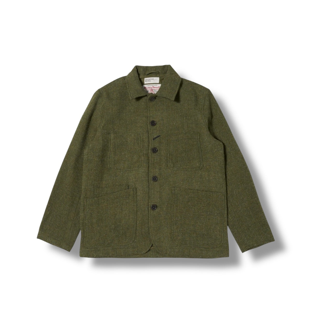 Universal Works Bakers C Jacket Harris Tweed Plaid green