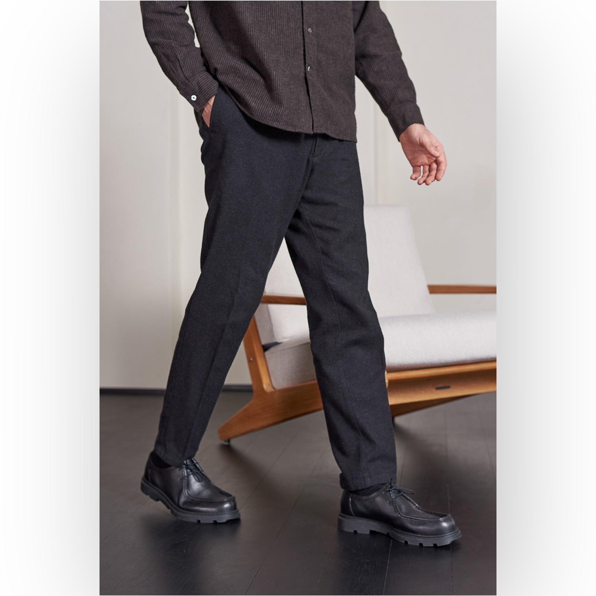 About Companions Jostha Trousers eco flannel mel black