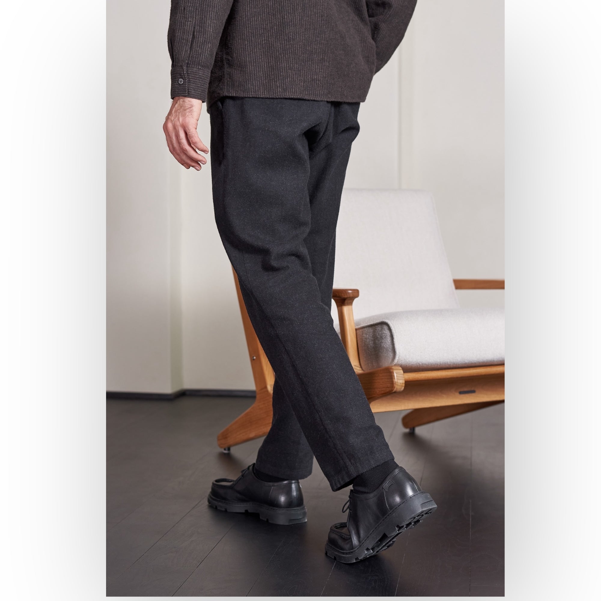 About Companions Jostha Trousers eco flannel mel black