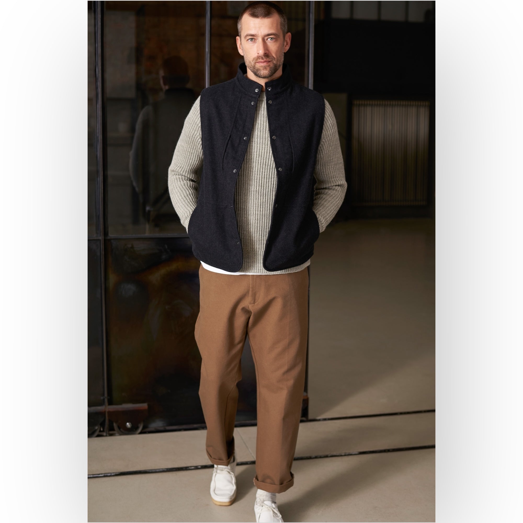 About Companions Wendel Vest eco flannel mel black