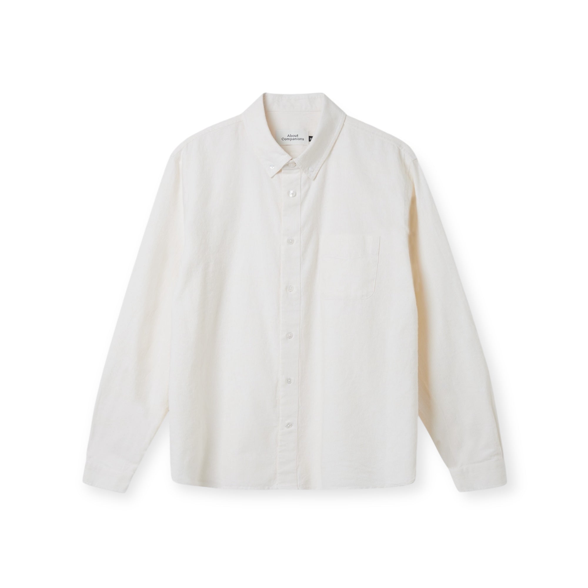 About Companions Ken shirt eco brushed striped white