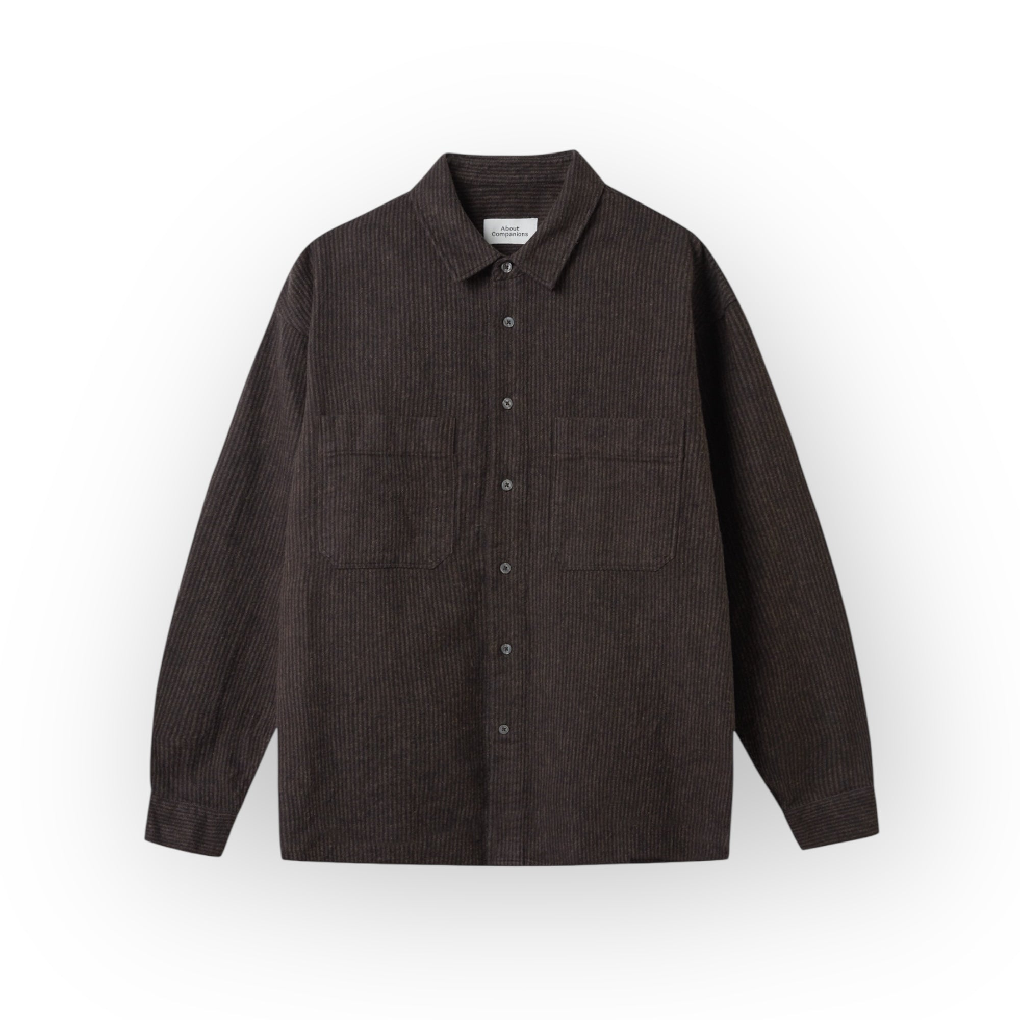 About Companions Dario Shirt  eco flannel striped brown