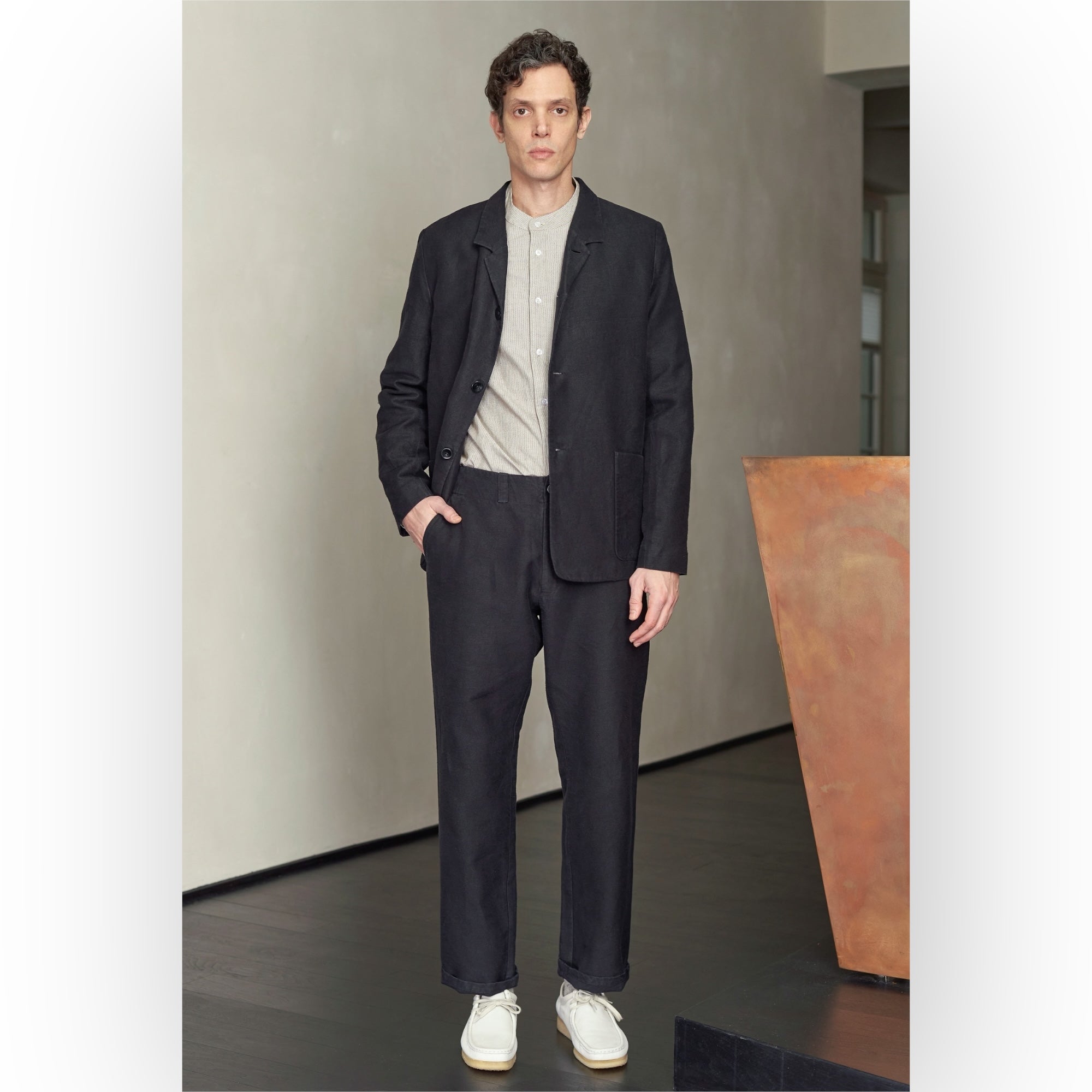 About Companions Elmar Blazer winter linen black