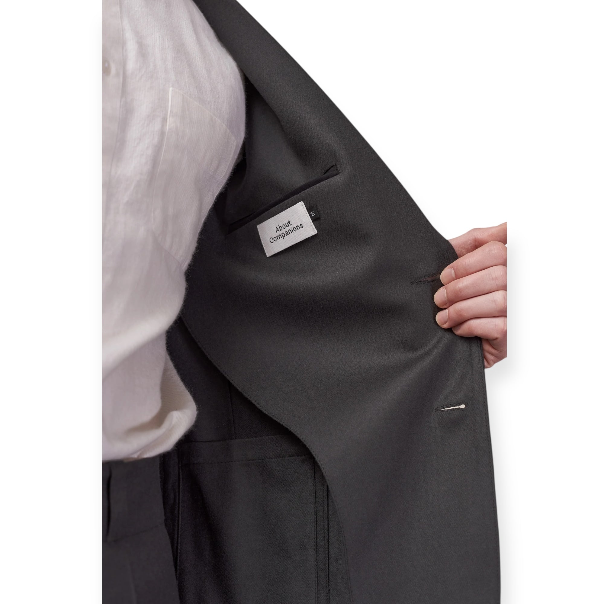 About Companions Enver Blazer Wool black olive