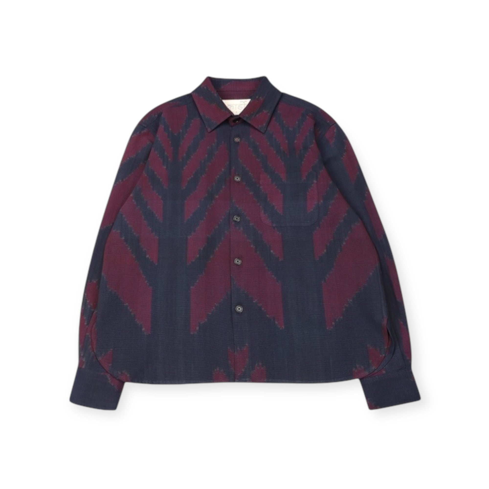 Kardo Luis Shirt Ikat navy/eggplant