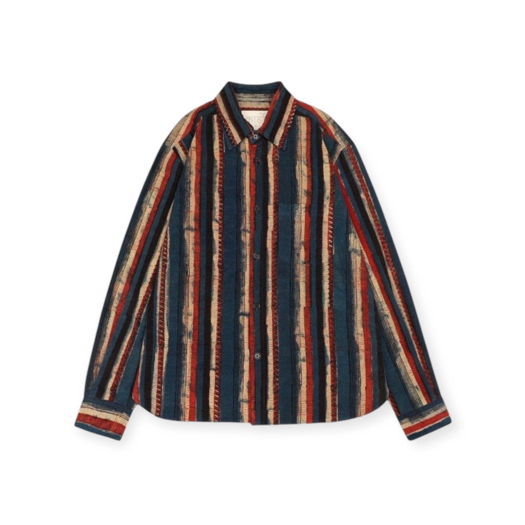 Kardo Luis Block Print Cord stripe blue/red