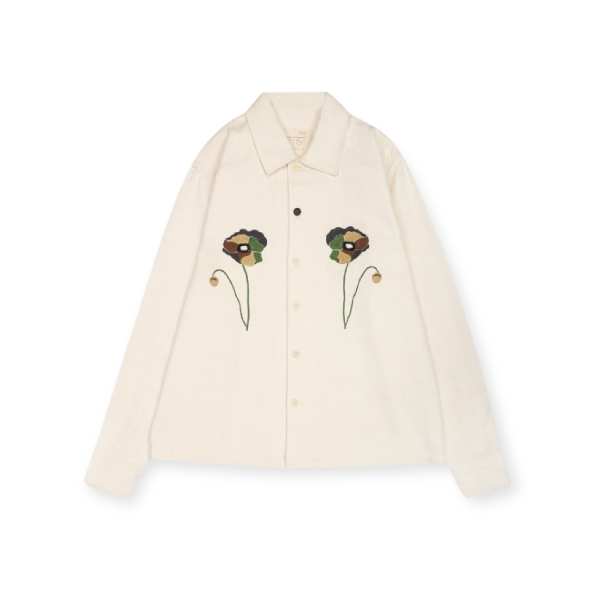 Kardo Martin Embroidered Poppy natural