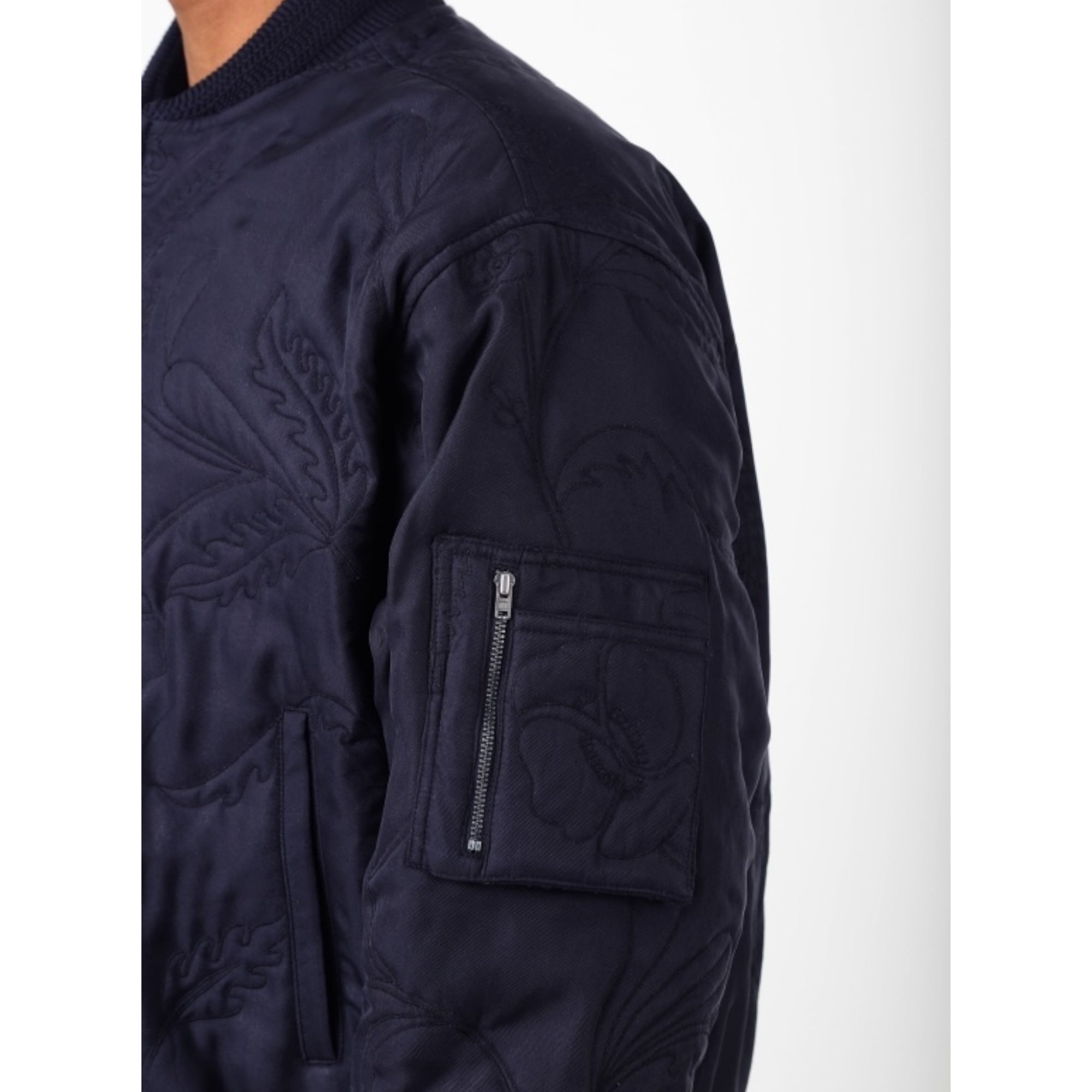 Kardo Max Silk Quilted Jacket silk navy