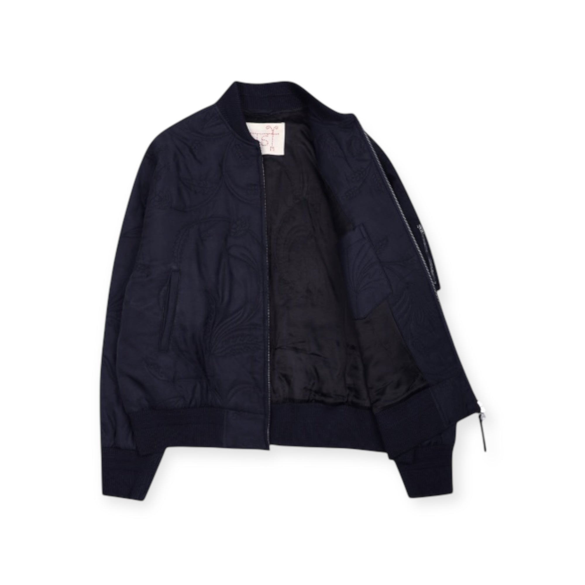 Kardo Max Silk Quilted Jacket silk navy